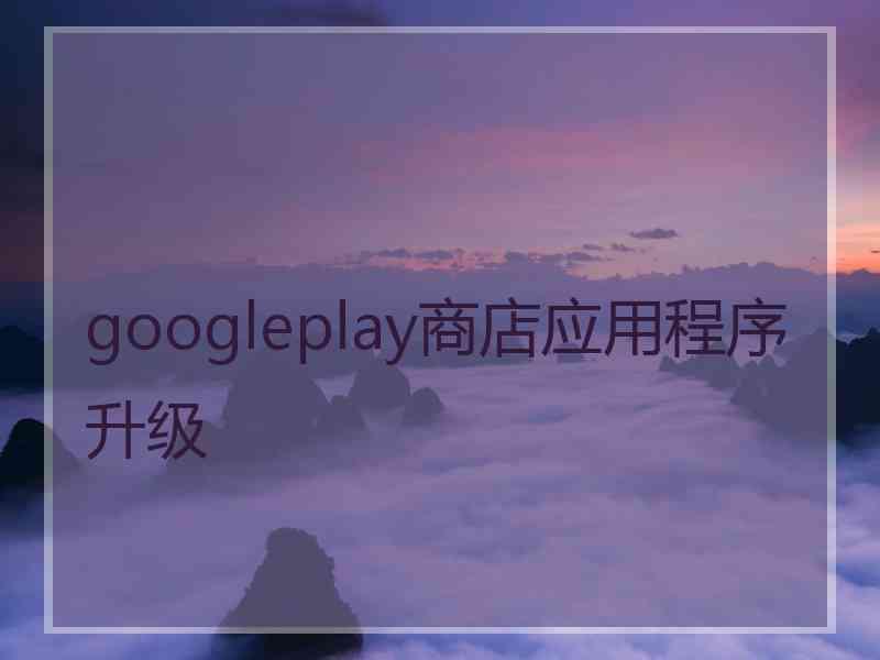 googleplay商店应用程序升级