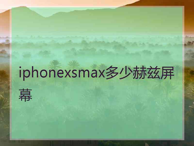 iphonexsmax多少赫兹屏幕