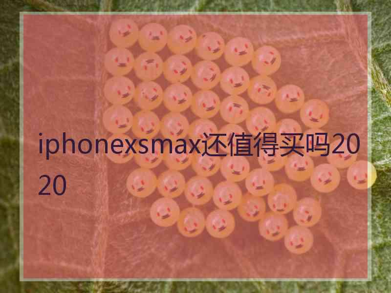 iphonexsmax还值得买吗2020