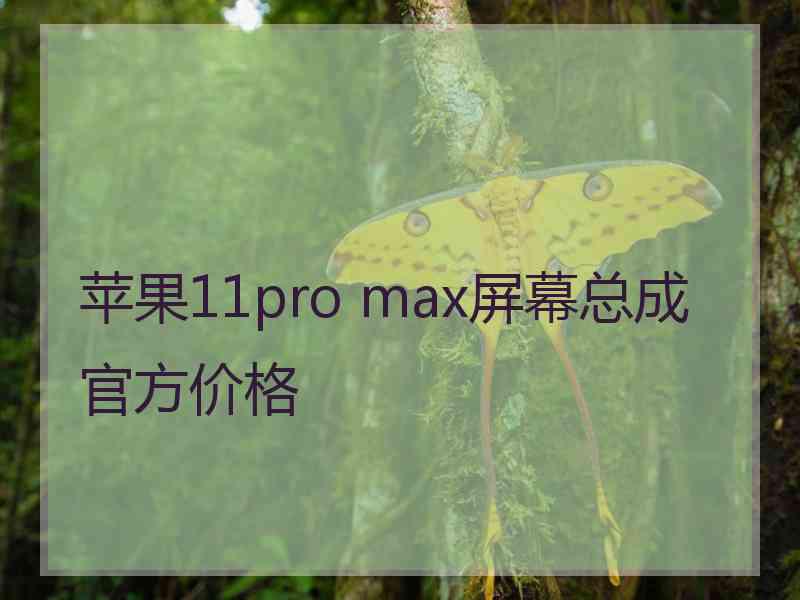 苹果11pro max屏幕总成官方价格