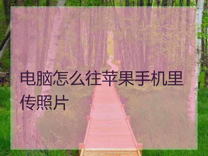 电脑怎么往苹果手机里传照片