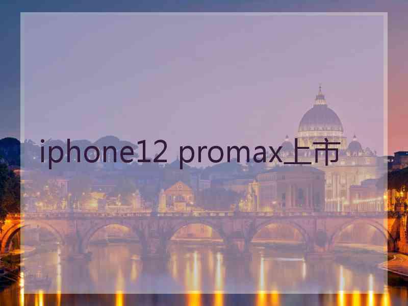 iphone12 promax上市