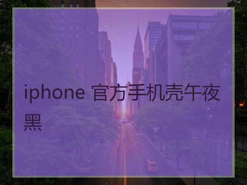 iphone 官方手机壳午夜黑