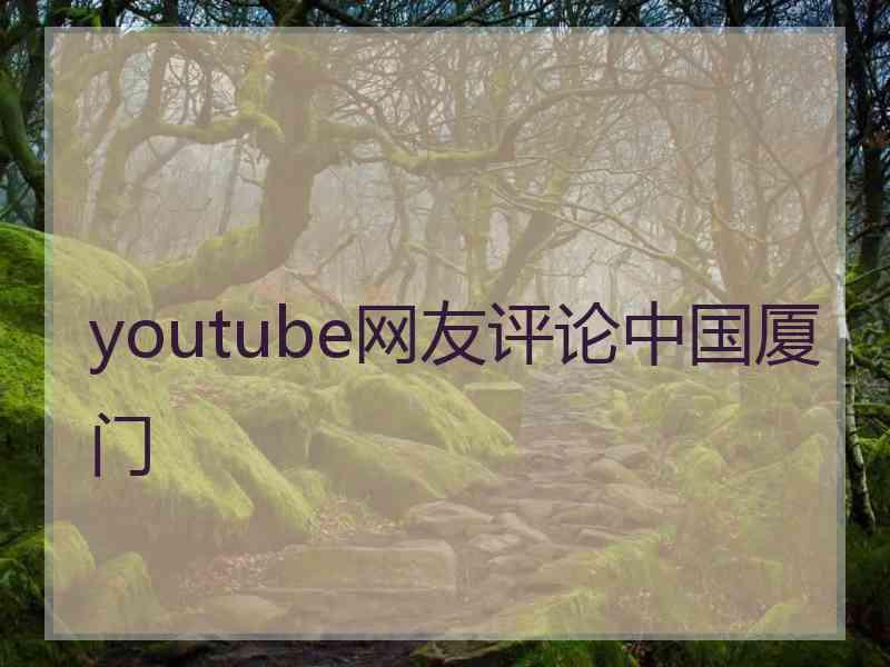 youtube网友评论中国厦门