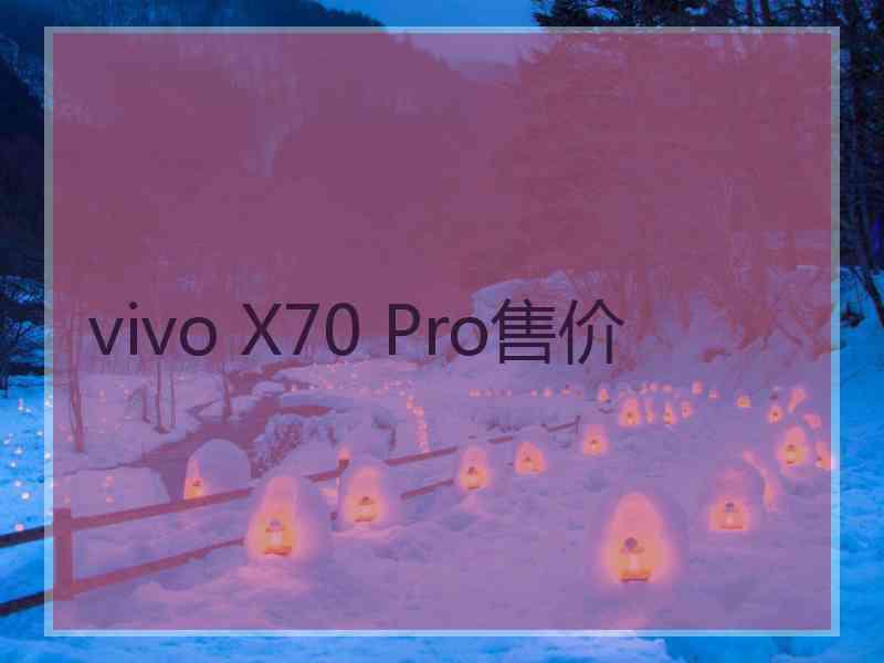 vivo X70 Pro售价