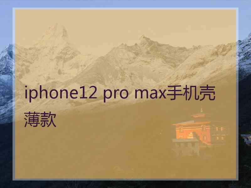 iphone12 pro max手机壳薄款