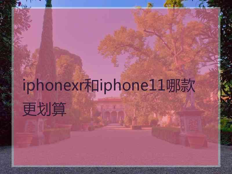 iphonexr和iphone11哪款更划算