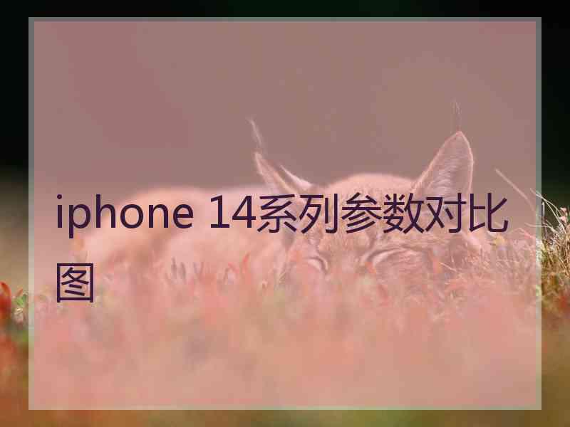 iphone 14系列参数对比图