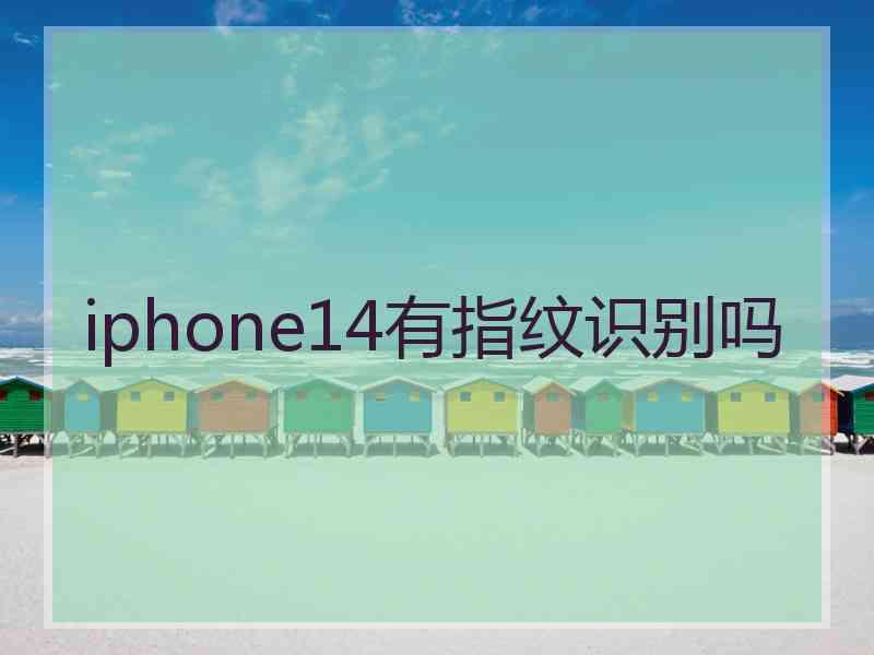 iphone14有指纹识别吗