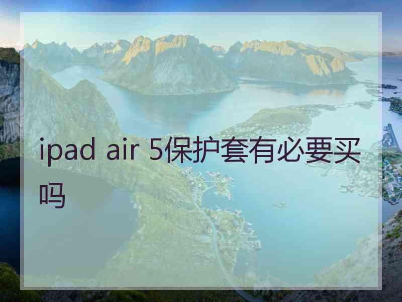 ipad air 5保护套有必要买吗