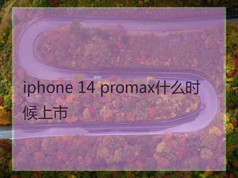 iphone 14 promax什么时候上市