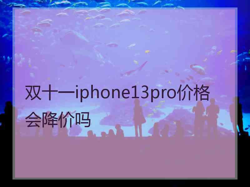 双十一iphone13pro价格会降价吗