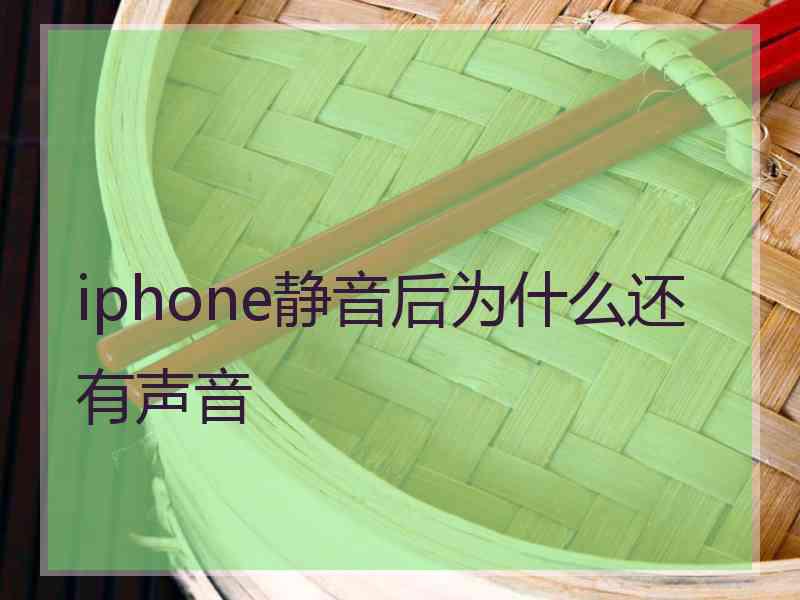 iphone静音后为什么还有声音