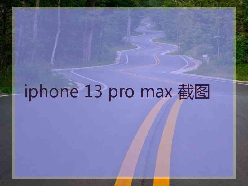 iphone 13 pro max 截图