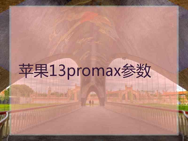 苹果13promax参数