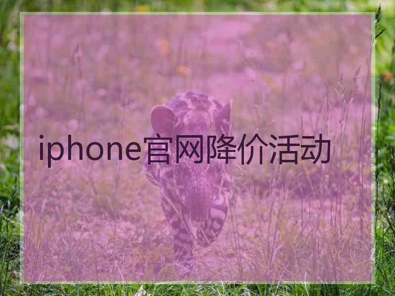 iphone官网降价活动