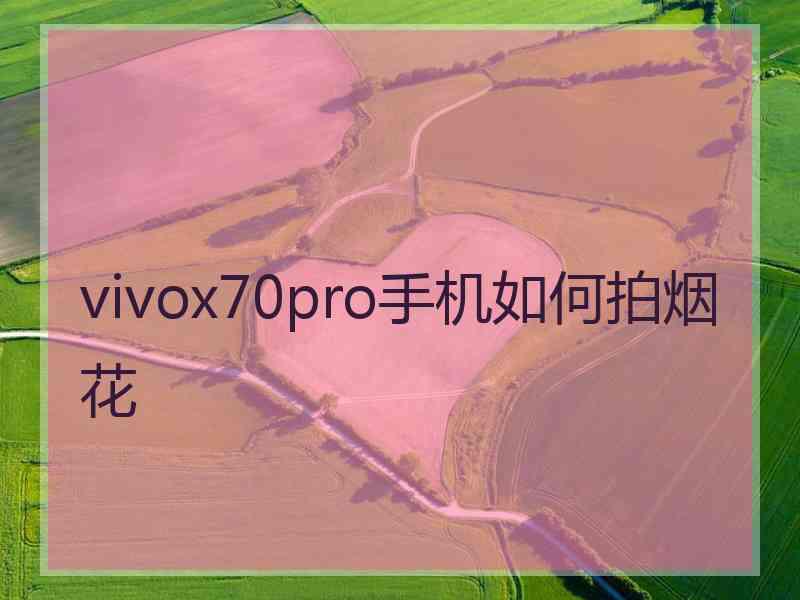 vivox70pro手机如何拍烟花