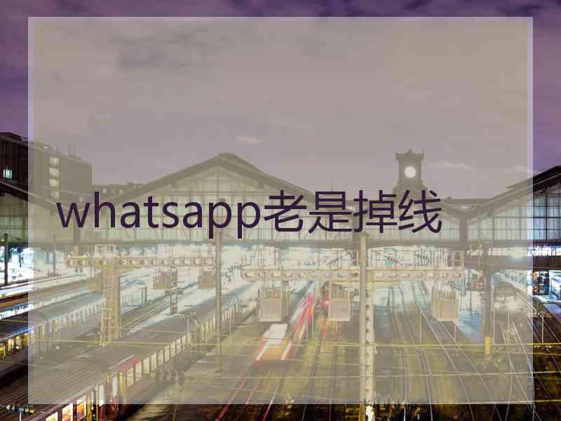 whatsapp老是掉线