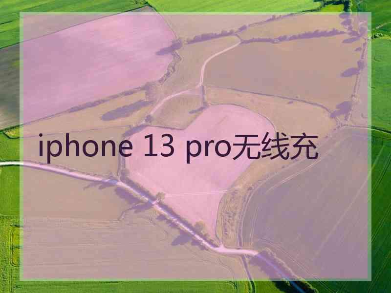 iphone 13 pro无线充