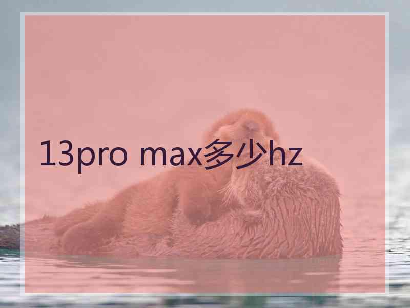 13pro max多少hz