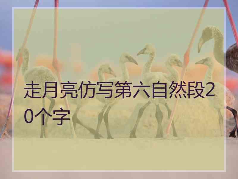 走月亮仿写第六自然段20个字