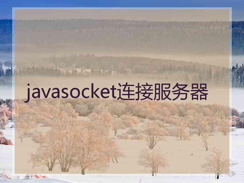 javasocket连接服务器