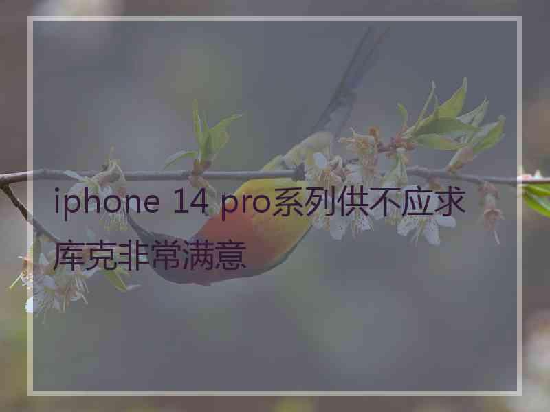 iphone 14 pro系列供不应求库克非常满意