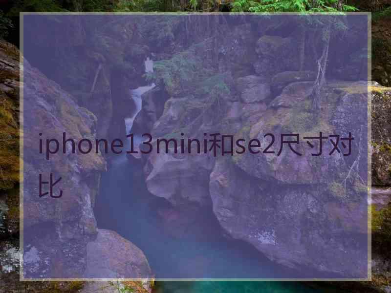 iphone13mini和se2尺寸对比