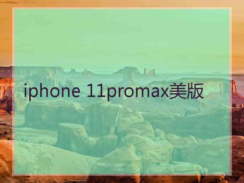 iphone 11promax美版