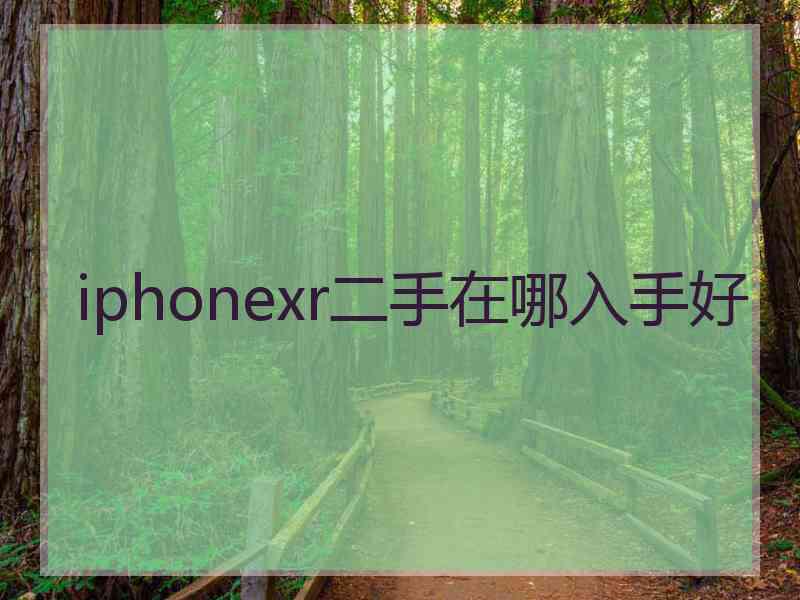 iphonexr二手在哪入手好