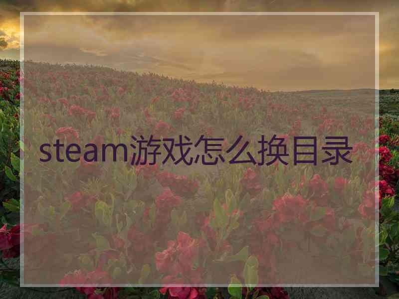 steam游戏怎么换目录