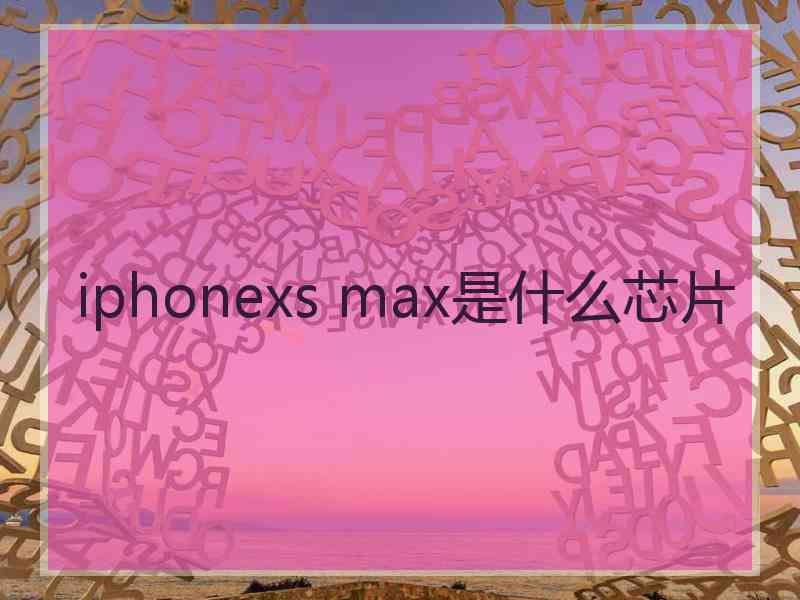 iphonexs max是什么芯片