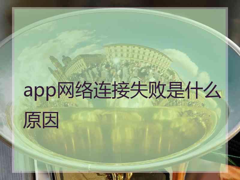 app网络连接失败是什么原因