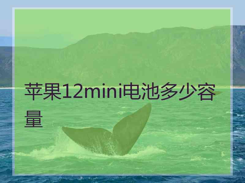 苹果12mini电池多少容量