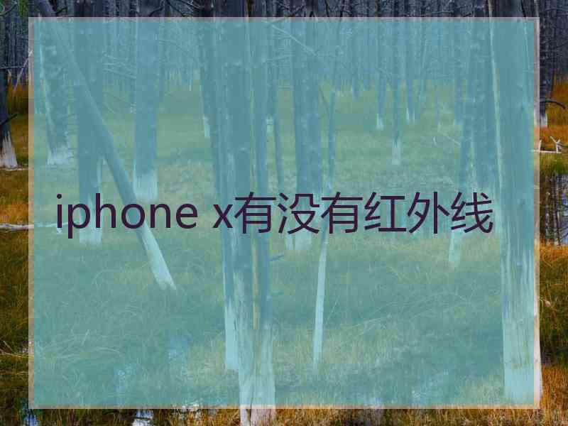 iphone x有没有红外线