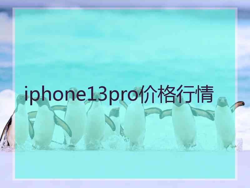 iphone13pro价格行情