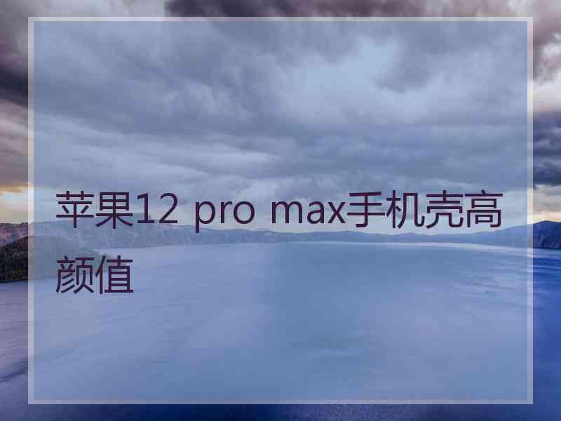 苹果12 pro max手机壳高颜值