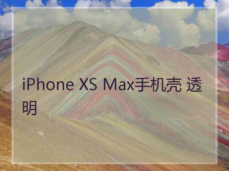 iPhone XS Max手机壳 透明