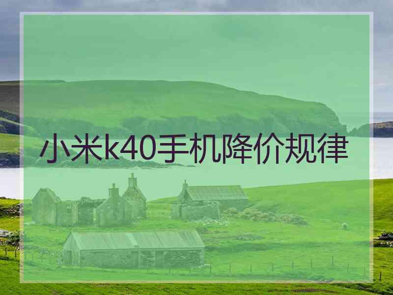 小米k40手机降价规律