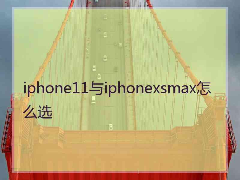 iphone11与iphonexsmax怎么选