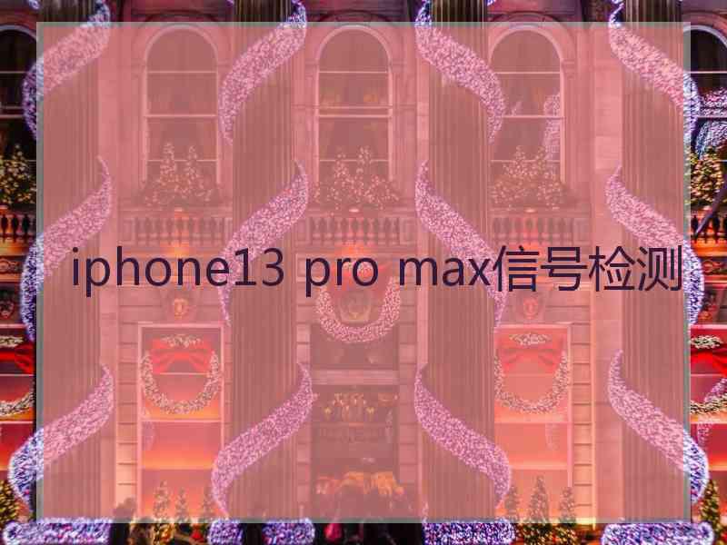 iphone13 pro max信号检测