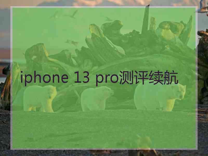 iphone 13 pro测评续航