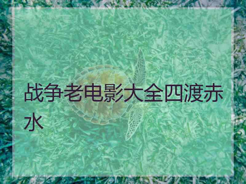 战争老电影大全四渡赤水