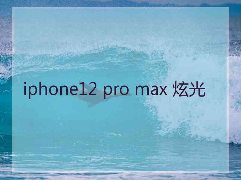 iphone12 pro max 炫光