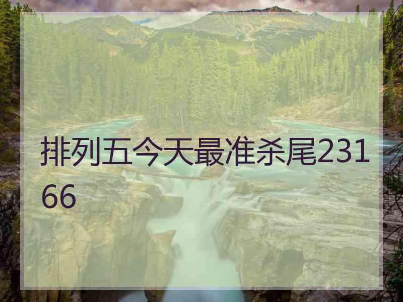 排列五今天最准杀尾23166