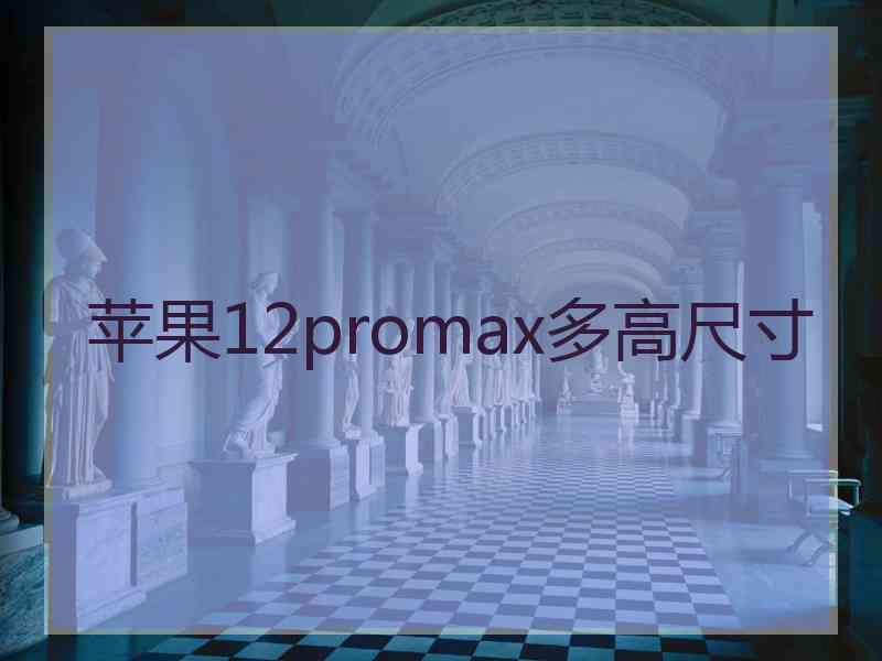 苹果12promax多高尺寸