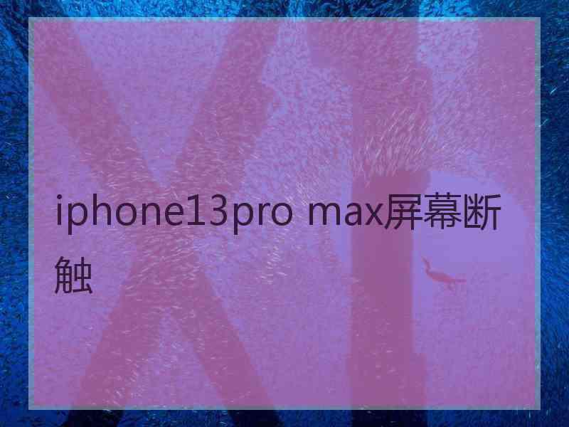 iphone13pro max屏幕断触