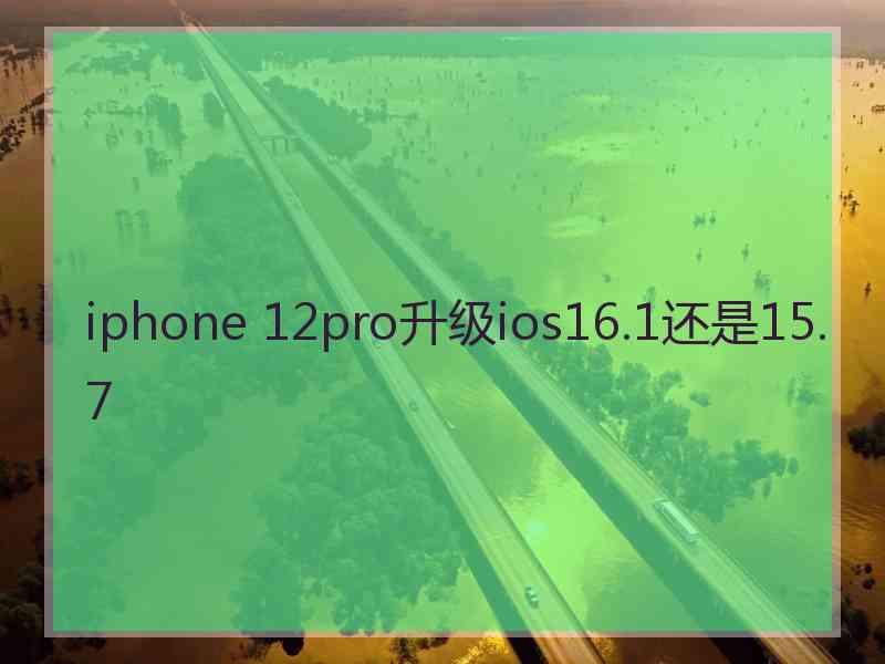 iphone 12pro升级ios16.1还是15.7