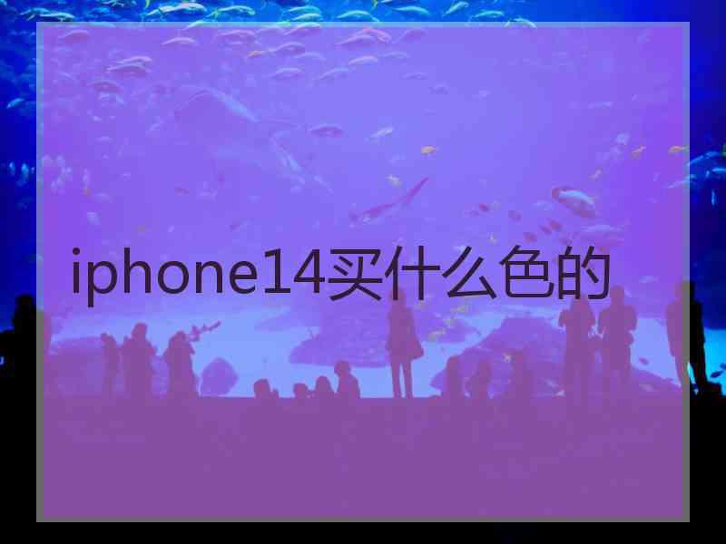 iphone14买什么色的