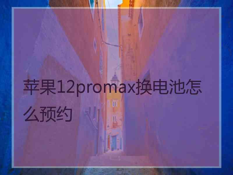 苹果12promax换电池怎么预约